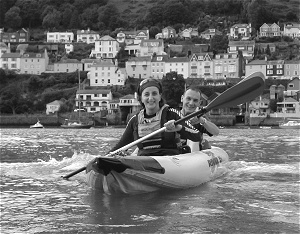 AJ and I in Dartmouth on our kayak 18th September 2005, just a day before this website celebrated 10 years on the internet!