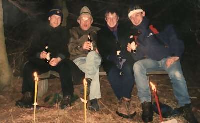 Pausing for a beer!